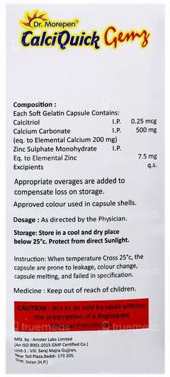 Calciquick Gemz Capsule 15